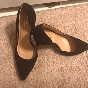 Black suede stilletos- GLAZE